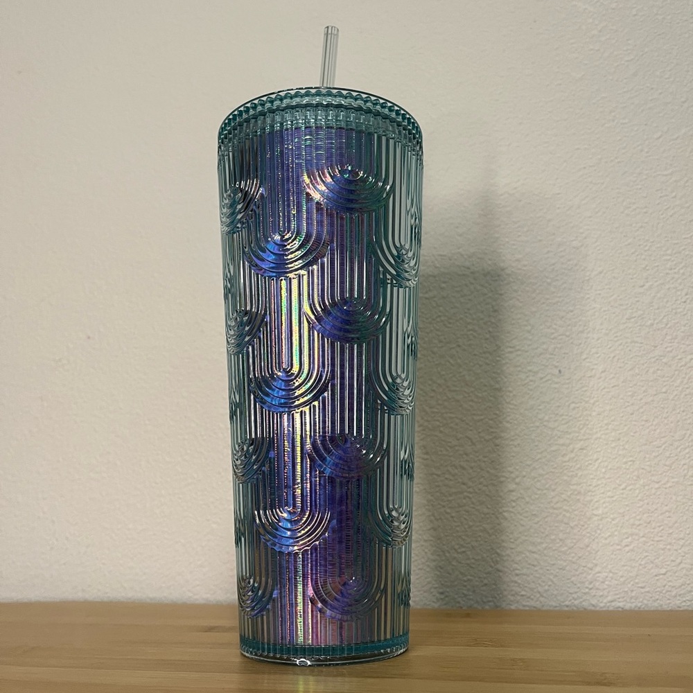 X STARBUCKS RARE Magical Unicorn Mermaid Iridescent 24oz Tumbler